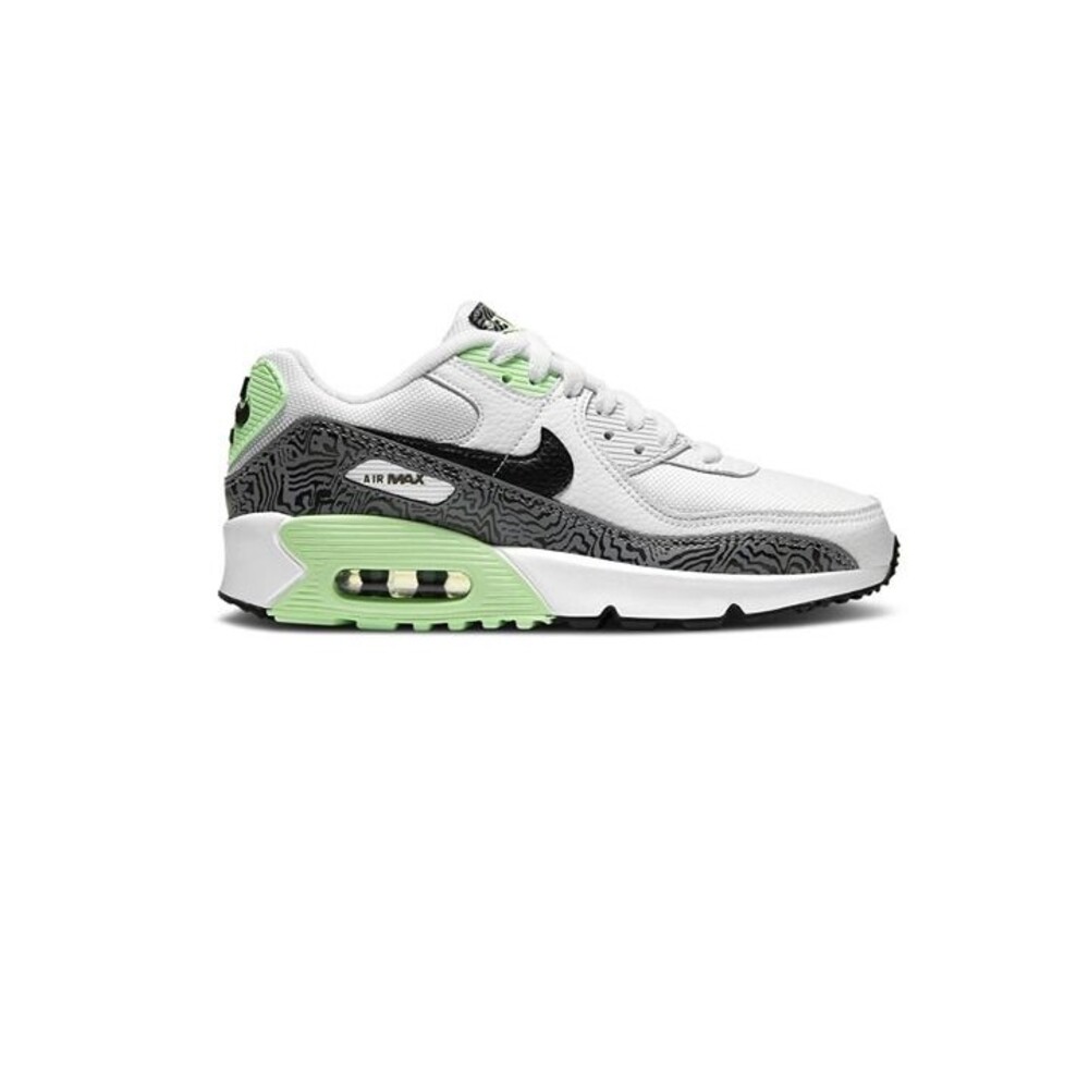 Girls Nike Air Max 90 GS 'White Vapor Green' Sneakers Size 5Y